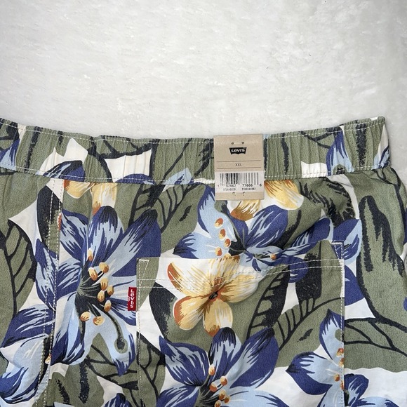 Levis XX Chino‎ Easy Shorts Floral Print Elastic Waist Lightweight Mens - Picture 4 of 6